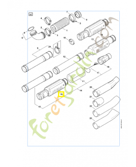 Tube de soufflage 4282-780-8201. Pièce de rechange Sithl / Vicking