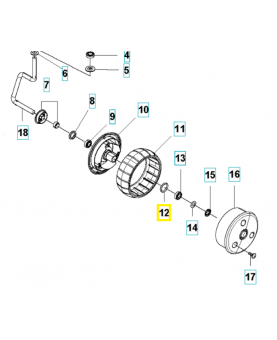 joint torique 580445101. Pièce de rechange Husqvarna