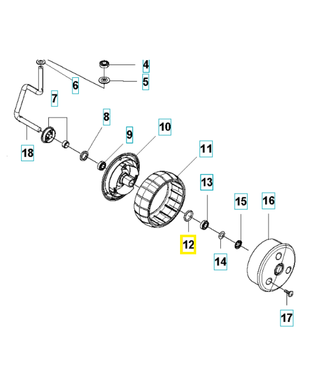 joint torique 580445101. Pièce de rechange Husqvarna