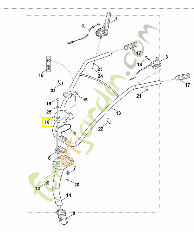 Dispositif d'ajustage 6241-716-5800. Pièce de rechange Sithl / Vicking