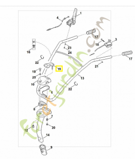 Poignée 6241-820-1201. Pièce de rechange Sithl / Vicking