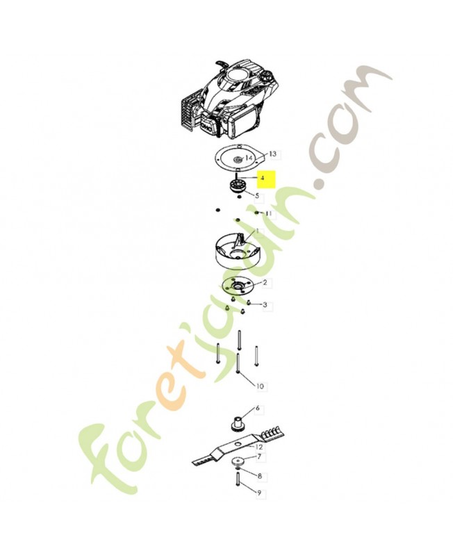 Clavette poulie avant