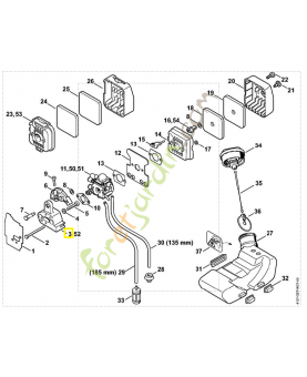 Bride intermédiaire 4137-121-1601. Pièce de rechange Sithl / Vicking