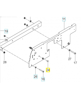 Vis 3/8-16x3/4 72140606 872140606. Pièce de rechange Husqvarna