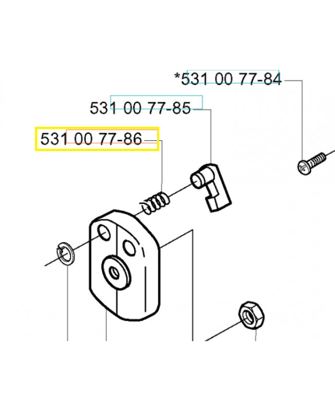 Ressort 531007786. Pièce de rechange Husqvarna