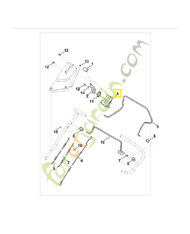 Fixation de roue 6364-704-2701. Pièce détachée Stihl / Vicking
