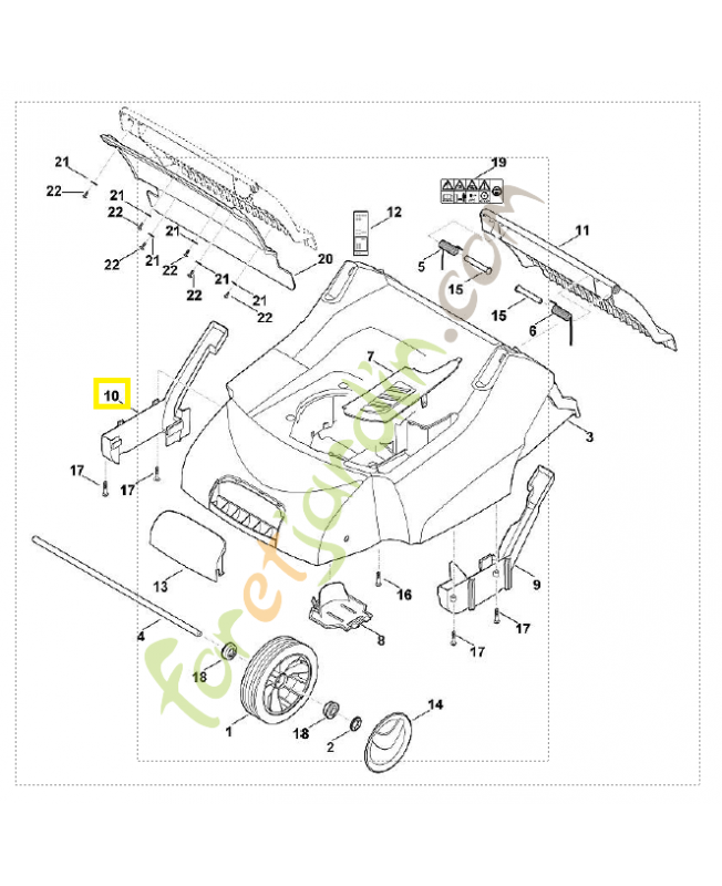 Recouvrement 6290-706-0727. Pièce détachée Stihl / Vicking