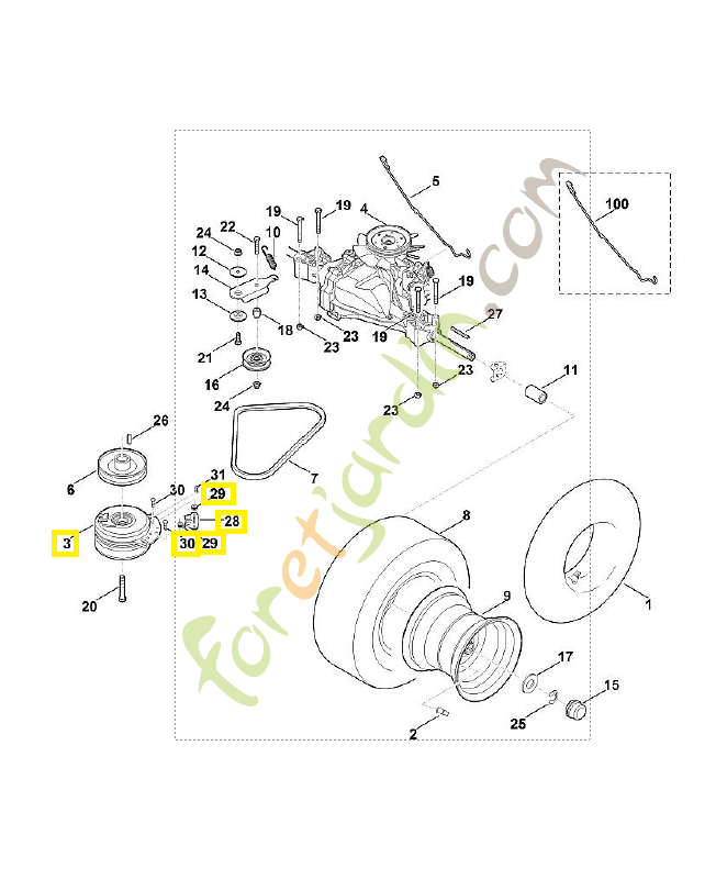 Embrayage de lame 6140-160-2002. Pièce détachée Stihl / Vicking