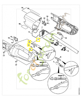 Carter de poignée 4852-790-1051. Pièce de rechange Sithl / Vicking
