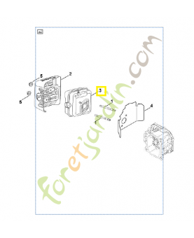 Silencieux échappement 0002-140-0603. Pièce détachée Stihl / Vicking