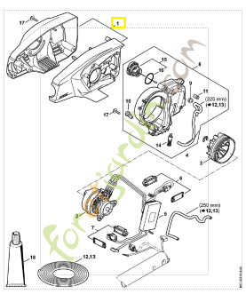 Carter moteur hta 65 LA03-600-0802. Pièce détachée Stihl / Vicking