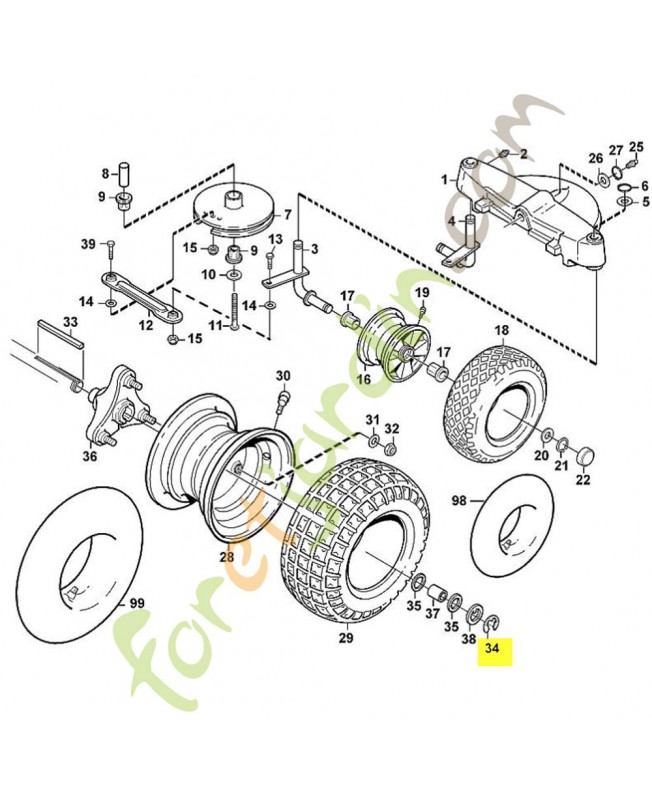 Rondelle securite 3/4