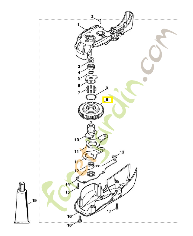 Roue dentée 6460-640-7607. Pièce de rechange Sithl / Vicking