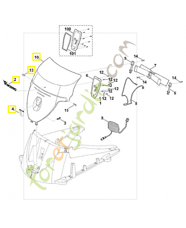 Recouvrement 6385-706-0701. Pièce de rechange Sithl / Vicking