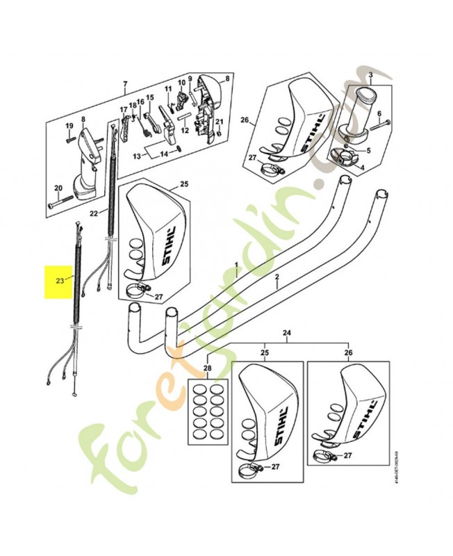Cable commande des gaz