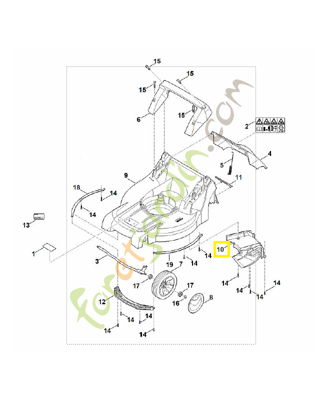 Recouvrement 6358-706-0705. Pièce de rechange Sithl / Vicking