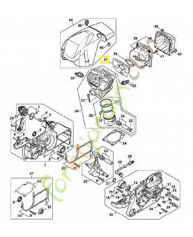Tôle de refroidissement 1140-141-3203. Pièce détachée Stihl / Vicking