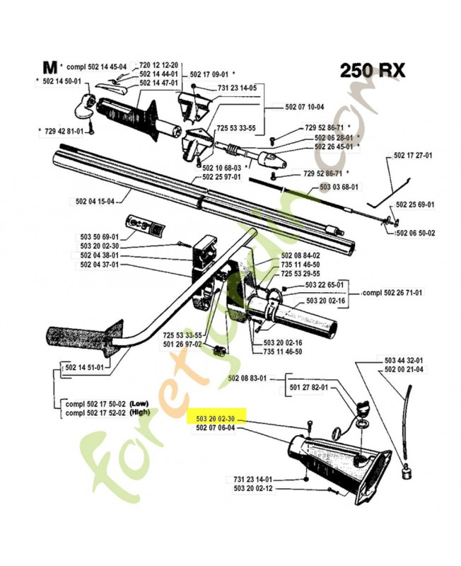 Vis 503200230. Pièce de rechange Husqvarna