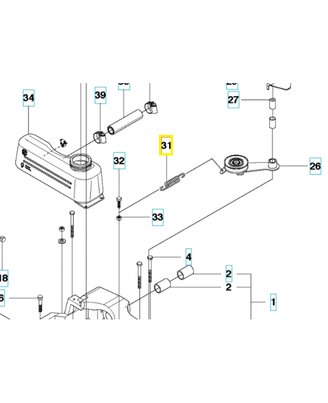 Ressort 506542502. Pièce de rechange Husqvarna
