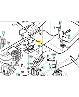 cylindre de commande 531008249. Pièce de rechange Husqvarna