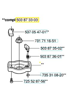 Cliquet 503873303. Pièce de rechange Husqvarna