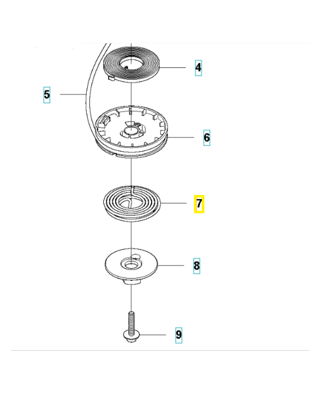 Ressort 523011001. Pièce de rechange Husqvarna