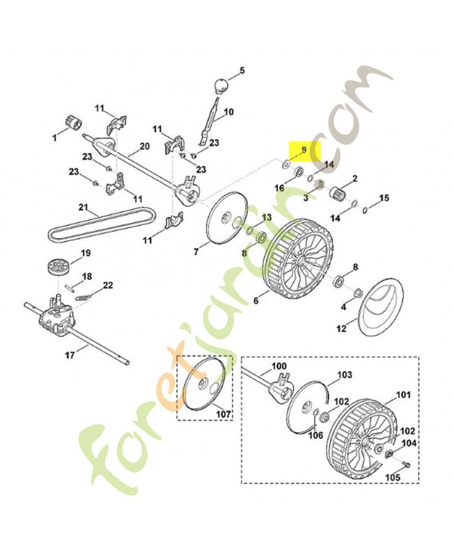 Disque de protection 6103-704-7910. Pièce de rechange Sithl / Vicking