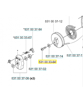 Vis 531003364. Pièce de rechange Husqvarna