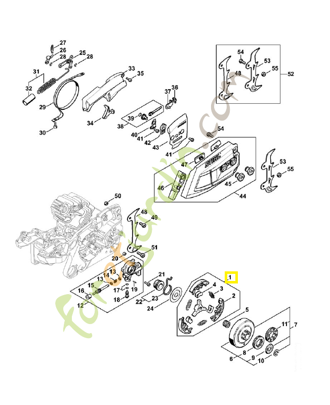 Embrayage ms 1147-160-2000. Pièce détachée Stihl / Vicking Embrayage ms 1147-160-2000. Pièce détachée Stihl / Vicking