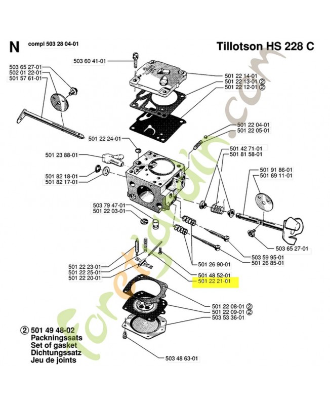Axe de levier 501222101