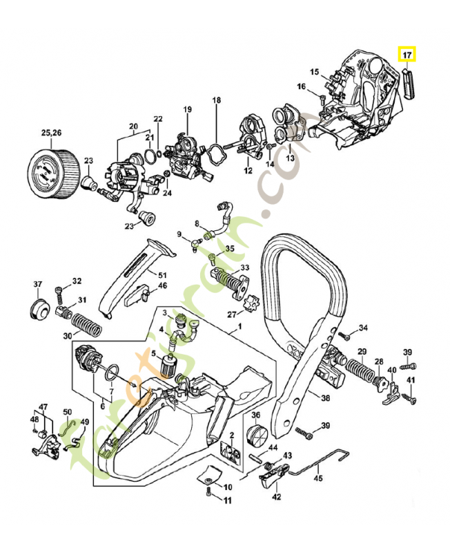 Tiroir 1140-084-4102. Pièce détachée Stihl / Vicking