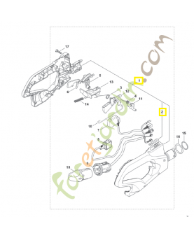Monture de poignée 4869-790-0600. Pièce détachée Stihl / Vicking