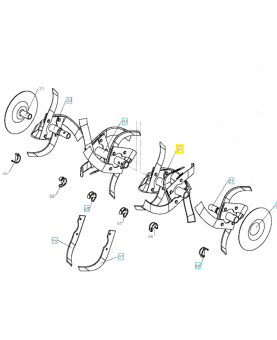 Étoile départ gauche 544310901. Pièce de rechange Husqvarna