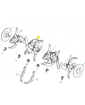 Étoile départ droite 544311001. Pièce de rechange Husqvarna