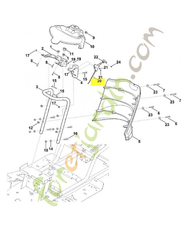 Cable de commande des gaz