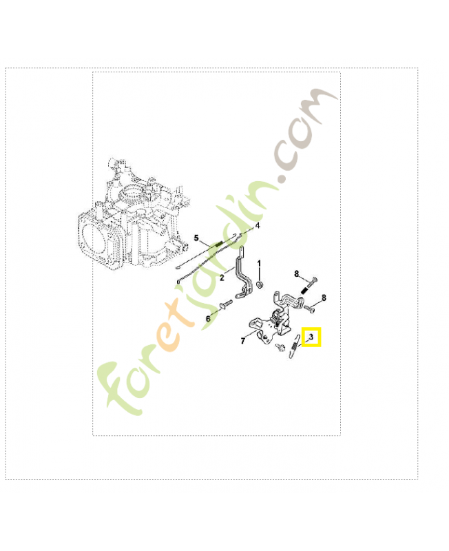 Ressort de tension 0002-104-2100. Pièce de rechange Sithl / Vicking