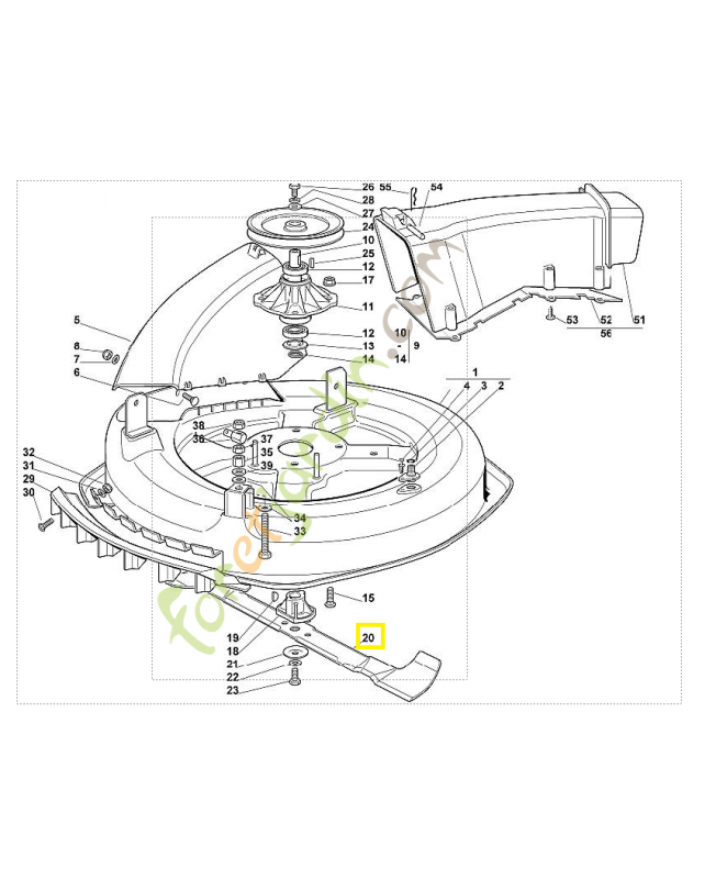 Lame 71cm mr 385 6126-702-0110. Pièce de rechange Sithl / Vicking