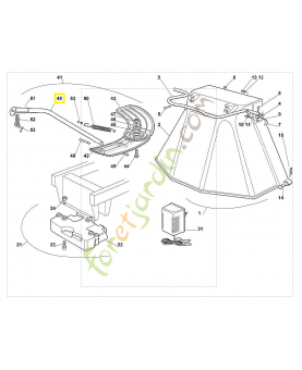 Levier 6126-703-6721. Pièce de rechange Sithl / Vicking