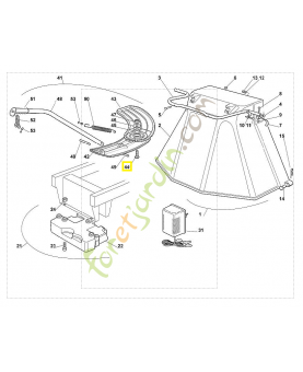 Vis à tête bombée m8x25 9027-068-1830. Pièce détachée Stihl / Vicking