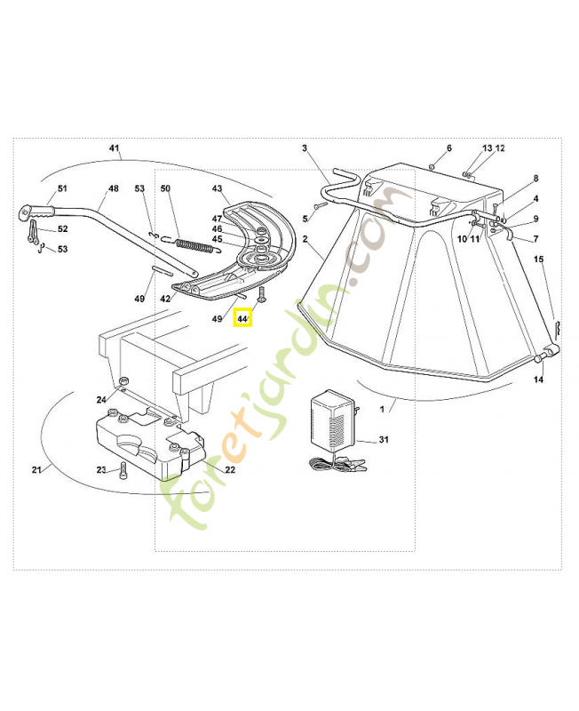 Vis à tête bombée m8x25 9027-068-1830. Pièce détachée Stihl / Vicking