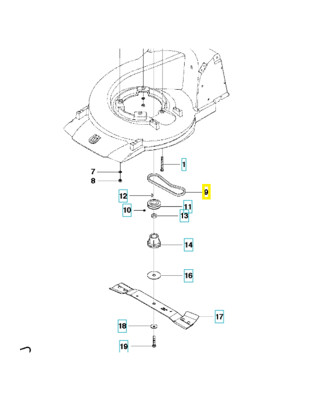 Courroie husqvarna 589563701. Pièce détachée Husqvarna