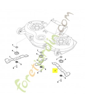 Lame gauche 45,5 cm 6170-702-0100. Pièce de rechange Sithl / Vicking