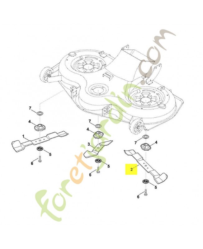 Lame gauche 45,5 cm 6170-702-0100. Pièce de rechange Sithl / Vicking
