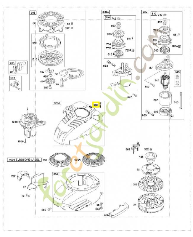 691138 Vis 0003-000-0717. Pièce de rechange pour moteur thermique Briggs et Straton