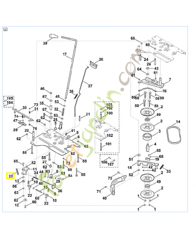 Ressort de tension 6170-162-7900. Pièce de rechange Sithl / Vicking