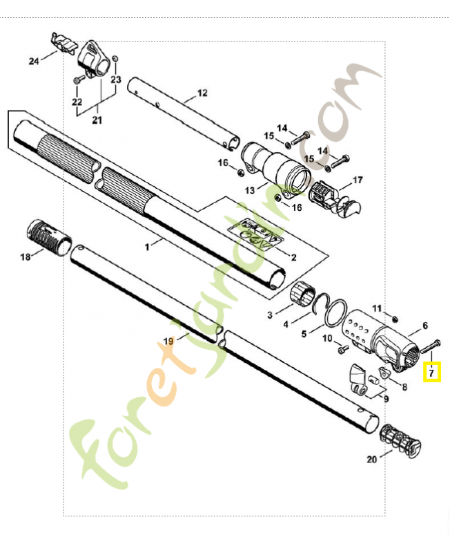 Vis cylindrique m6x35 9041-424-1380. Pièce de rechange Sithl / Vicking