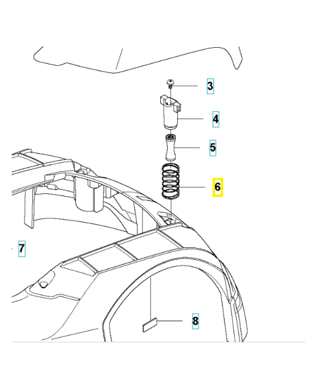 Ressort 574485102. Pièce de rechange Husqvarna