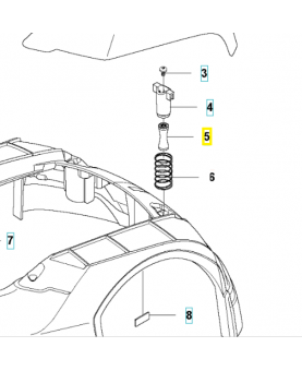amortisseur 574469102. Pièce de rechange Husqvarna