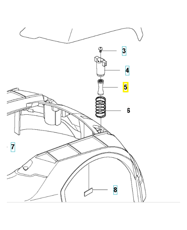 amortisseur 574469102. Pièce de rechange Husqvarna