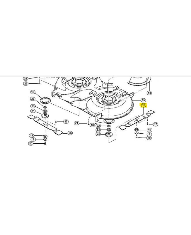 Lame 51cm gauche mt 835
